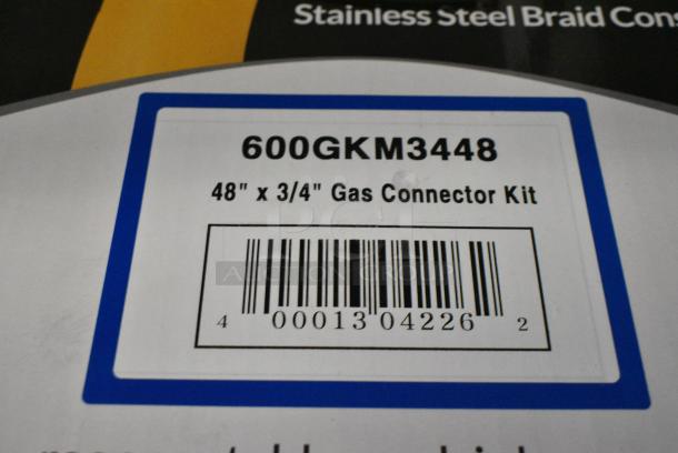 BRAND NEW SCRATCH AND DENT! Regency 600GKM3448 48" Mobile Gas Connector Hose Kit with 2 Elbows, Full Port Valve, Restraining Device, and Quick Disconnect - 3/4" - Image 3 of 4