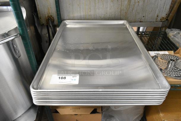 8 BRAND NEW SCRATCH AND DENT! Bakers Lane 176BUNFL16US USA Full Size Wire in Rim Aluminum Sheet Pan (16 Gauge, 18" x 26"). 8 Times Your Bid! - Image 1 of 5