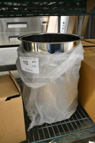 2 BRAND NEW SCRATCH AND DENT! 407BMS12 Choice 12 Qt. Stainless Steel Bain Marie Pot. 2 Times Your Bid!