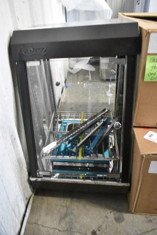 BRAND NEW SCRATCH AND DENT! Avantco HDC-13 13" Self/Full Service 3 Shelf Countertop Heated Display Case with Hinged Doors. 120 Volts, 1 Phase. Tested and Does Not Power On