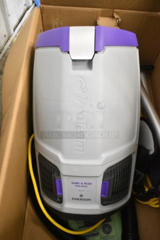 BRAND NEW SCRATCH AND DENT! 196107710 ProTeam GoFit 6 PLUS 107710 6 Qt. Backpack Vacuum with 106841 18" Sidewinder Carpet Kit - 120V