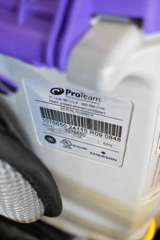 BRAND NEW SCRATCH AND DENT! 196107710 ProTeam GoFit 6 PLUS 107710 6 Qt. Backpack Vacuum with 106841 18" Sidewinder Carpet Kit - 120V - Image 5 of 6