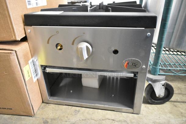 BRAND NEW SCRATCH AND DENT! Cooking Performance Group CPG 351CPGSP18N Stainless Steel Commercial Natural Gas Stock Pot Range - 80,000 BTU. - Image 4 of 5