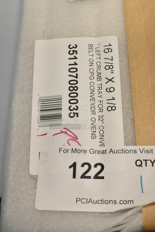 BRAND NEW SCRATCH AND DENT! Cooking Performance Group 351107080035 16 7/8" x 9 1/8" Left Crumb Tray for ICOE-32-B and ICOE-32-D - Image 3 of 4