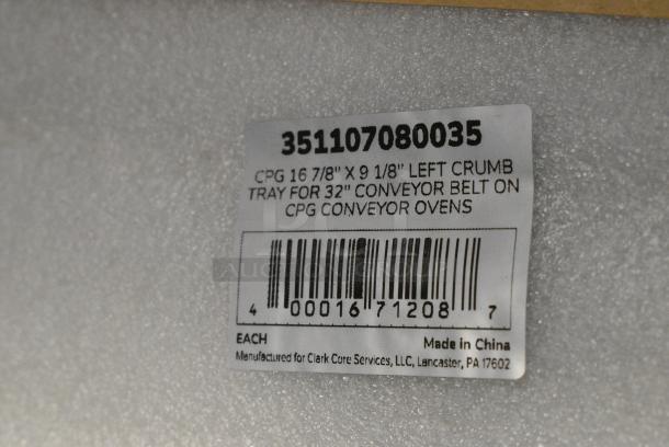BRAND NEW SCRATCH AND DENT! Cooking Performance Group 351107080035 16 7/8" x 9 1/8" Left Crumb Tray for ICOE-32-B and ICOE-32-D - Image 4 of 4