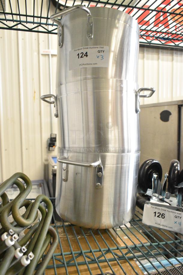 3 BRAND NEW SCRATCH AND DENT! Choice 471SP8QT 8 Qt. Standard Weight Aluminum Stock Pot. 3 Times Your Bid! - Image 2 of 4