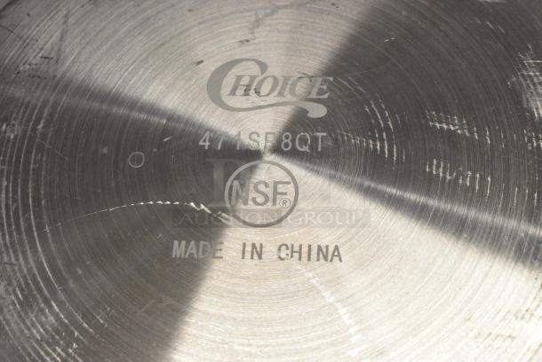 3 BRAND NEW SCRATCH AND DENT! Choice 471SP8QT 8 Qt. Standard Weight Aluminum Stock Pot. 3 Times Your Bid! - Image 4 of 4