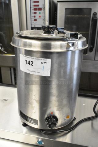 BRAND NEW SCRATCH AND DENT! Galaxy 177GSW6BS W300BS 6 Qt. Round Brushed Steel Warmer. 120 Volts, 1 Phase. Tested and Working!