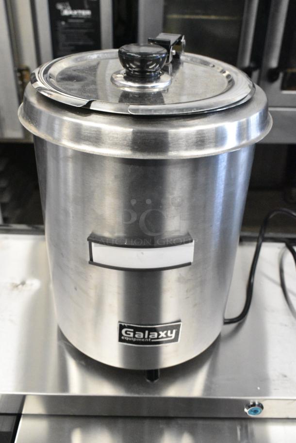BRAND NEW SCRATCH AND DENT! Galaxy 177GSW6BS W300BS 6 Qt. Round Brushed Steel Warmer. 120 Volts, 1 Phase. Tested and Working! - Image 4 of 6