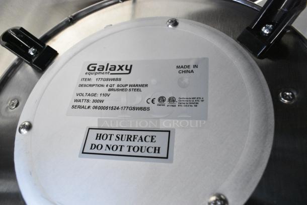 BRAND NEW SCRATCH AND DENT! Galaxy 177GSW6BS W300BS 6 Qt. Round Brushed Steel Warmer. 120 Volts, 1 Phase. Tested and Working! - Image 6 of 6