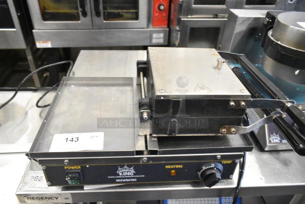 BRAND NEW SCRATCH AND DENT! 2023 Carnival King 382WBS180 WBS180 Brussels / Liege Style Belgian Waffle Maker. 120 Volts, 1 Phase. Tested and Powers On But Does Not Get Warm - Image 4 of 7