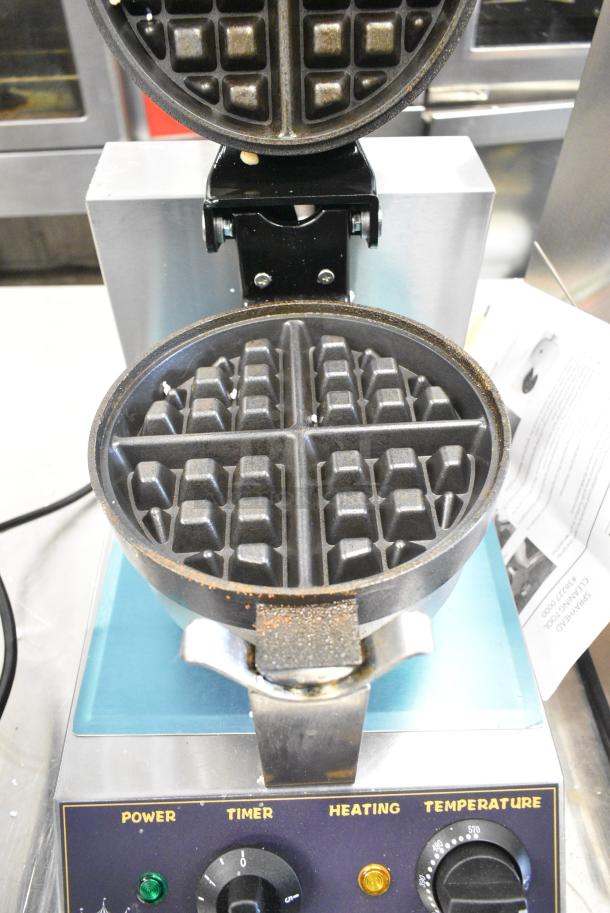 BRAND NEW SCRATCH AND DENT! 2024 Carnival King 382WBM13 WBM13 Non-Stick Belgian Waffle Maker with Timer. 120 Volts, 1 Phase. Tested and Working! - Image 5 of 8