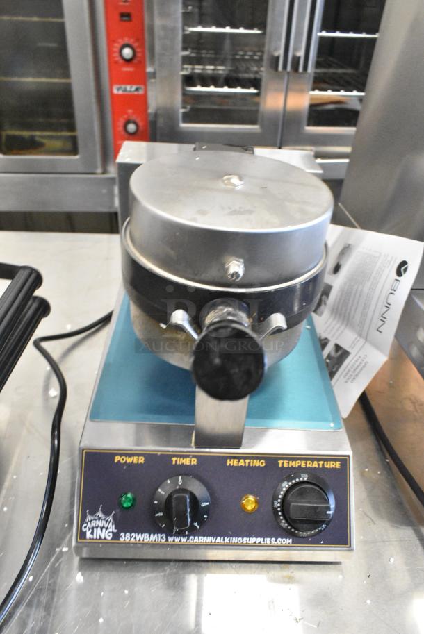 BRAND NEW SCRATCH AND DENT! 2024 Carnival King 382WBM13 WBM13 Non-Stick Belgian Waffle Maker with Timer. 120 Volts, 1 Phase. Tested and Working! - Image 7 of 8
