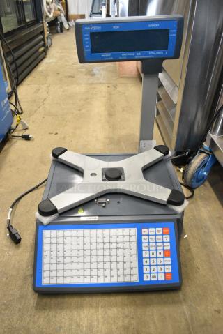 BRAND NEW SCRATCH AND DENT! AvaWeigh 334PCSP30T PCSP30T 30 lb. Digital WiFi Price Computing Scale with Thermal Label Printer and LCD Tower Display. 110-240 Volts, 1 Phase. Tested and Working!