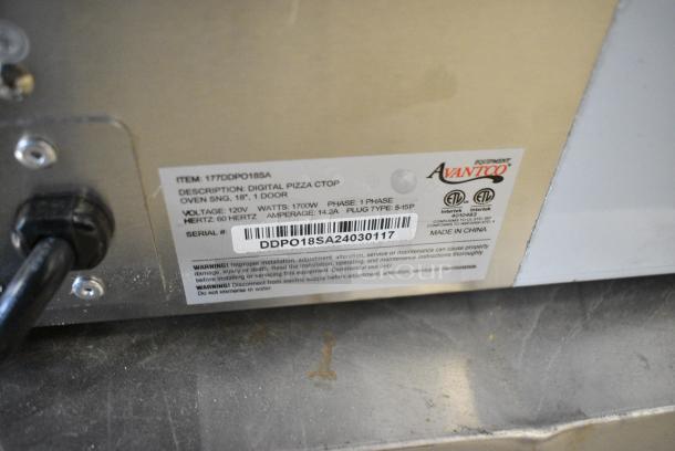 BRAND NEW SCRATCH AND DENT! Avantco 177DDPO18SA DPO-18-SA Single 18" Deck Countertop Pizza / Bakery Oven with Digital Controls. 120 Volts, 1 Phase. Tested and Working! - Image 5 of 5