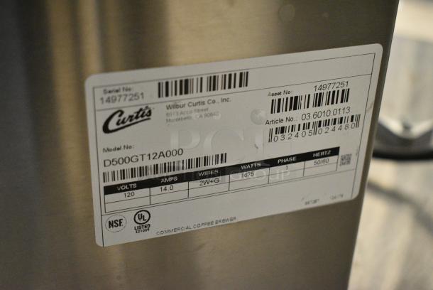 BRAND NEW SCRATCH AND DENT! Curtis D500GT12A000 Automatic Airpot Coffee Brewer with Digital Controls w/ Hot Water Dispenser and Metal Brew Basket. 120 Volts, 1 Phase. - Image 8 of 8