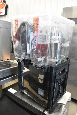 BRAND NEW SCRATCH AND DENT! 2023 Carnival King 382RBD5G2 JETCOF 240M Double 5 Gallon Bowl Refrigerated Beverage Dispenser. 120 Volts, 1 Phase. Tested and Working!