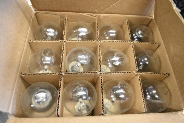 BRAND NEW SCRATCH AND DENT! Box of 12 413R023026612 Hatco R02.30.266.12 Coated Light Bulb - 250V, 40W - Image 1 of 5