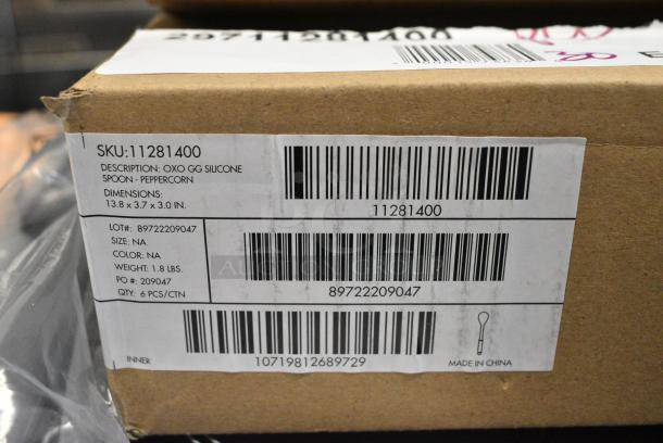 5 BRAND NEW SCRATCH AND DENT! Box of 6 OXO Good Grips 13" Solid High Heat Gray Silicone Spoon 11281400. 5 Times Your Bid! - Image 7 of 7