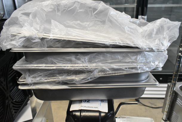 5 BRAND NEW SCRATCH AND DENT! 4723222 Vigor 2/3 Size 2 1/2" Deep Anti-Jam Stainless Steel Steam Table / Hotel Pan - 22 Gauge. 5 Times Your Bid! - Image 3 of 4