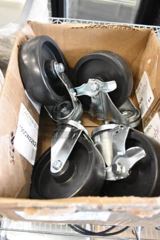 BRAND NEW SCRATCH AND DENT! Lot of 4 Commercial Casters.
