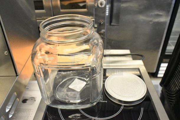2 BRAND NEW SCRATCH AND DENT! Anchor Hocking 85725 1 Gallon Glass Cracker Jar with Brushed Metal Lid . 2 Times Your Bid! - Image 3 of 4
