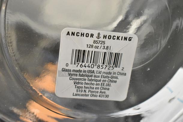 2 BRAND NEW SCRATCH AND DENT! Anchor Hocking 85725 1 Gallon Glass Cracker Jar with Brushed Metal Lid . 2 Times Your Bid! - Image 4 of 4