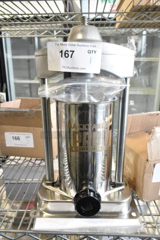 BRAND NEW SCRATCH AND DENT! Backyard Pro Butcher Series 554BSSS5V SS-5V 5 lb. Vertical Manual Sausage Stuffer