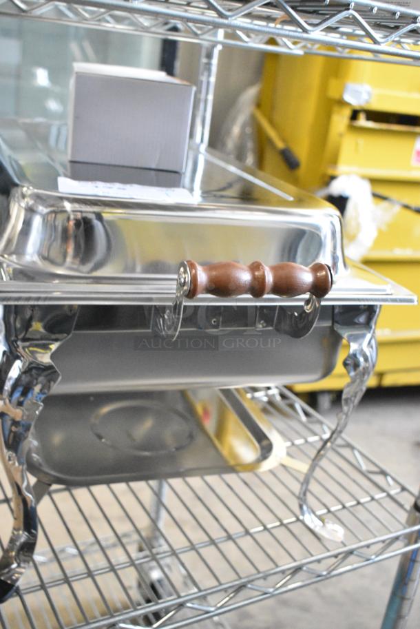 BRAND NEW SCRATCH AND DENT! Stainless Steel Chafer w/ Drop In and Sternos. - Image 2 of 7