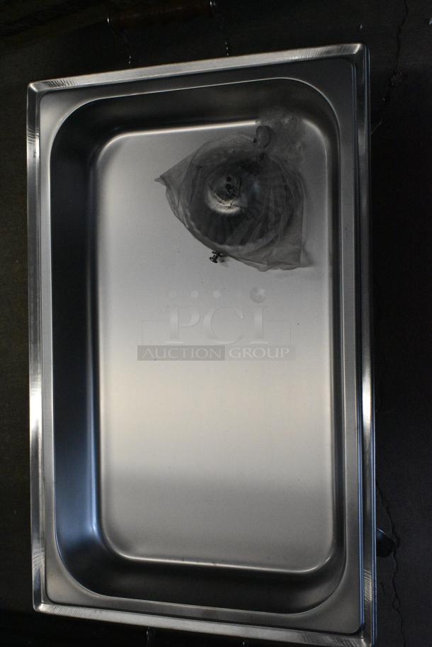 BRAND NEW SCRATCH AND DENT! Stainless Steel Chafer w/ Drop In and Sternos. - Image 5 of 7