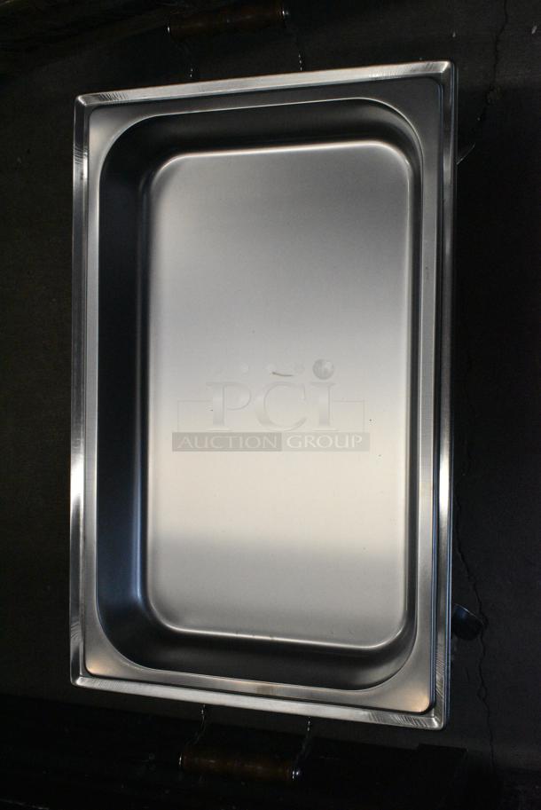 BRAND NEW SCRATCH AND DENT! Stainless Steel Chafer w/ Drop In and Sternos. - Image 7 of 7