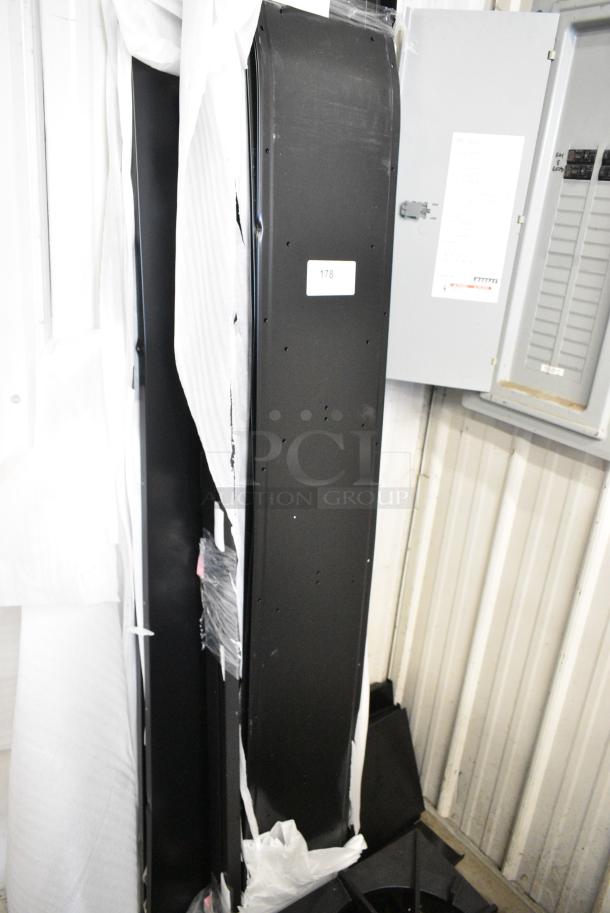 BRAND NEW SCRATCH AND DENT! Lot of Black Metal Locker Pieces - Image 1 of 5