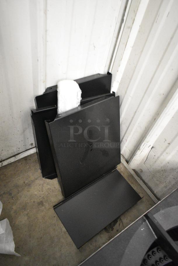 BRAND NEW SCRATCH AND DENT! Lot of Black Metal Locker Pieces - Image 4 of 5
