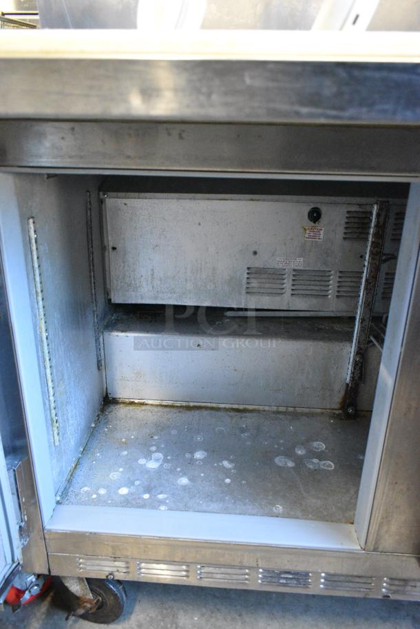 Beverage Air Stainless Steel Commercial Sandwich Salad Prep Table Mega Top Bain Marie on Commercial Casters. 115 Volts, 1 Phase. Tested and Working! - Image 6 of 8