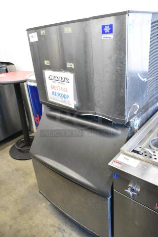Manitowoc SY0604A Stainless Steel Commercial Ice Machine Head on Manitowoc B400 Commercial Ice Bin. 208-230 Volts, 1 Phase.