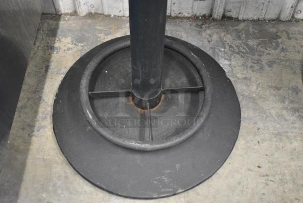 Round Bar Height Table on Black Metal Table Base. - Image 4 of 4