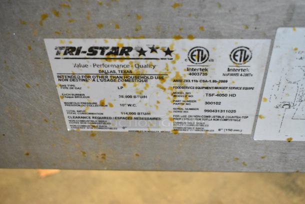 Tri Star TSF-4050 HD Stainless Steel Commercial Floor Style Propane Gas Powered Deep Fat Fryer. 114,000 BTU. - Image 6 of 6