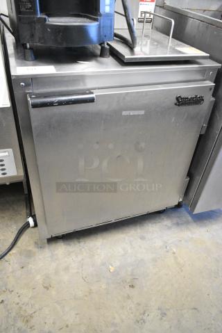 Beverage Air UCR27A Stainless Steel Commercial Single Door Undercounter Cooler on Commercial Casters. 115 Volts, 1 Phase. Tested and Working!