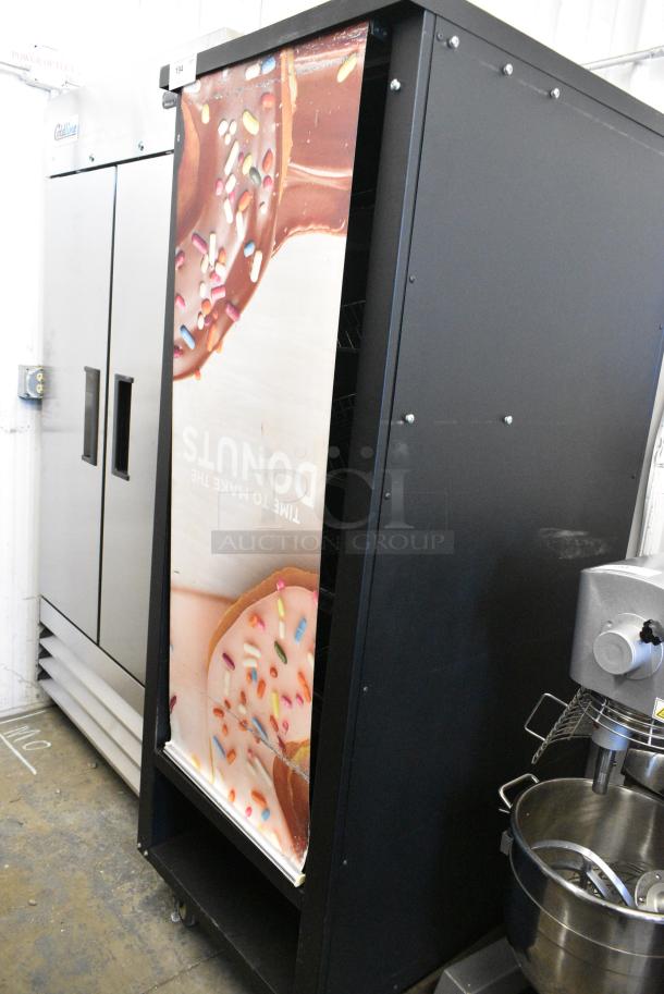 Metal Commercial Floor Style Reach In Bakery Pastry Donut Display Rack w/ Metal Baskets on Commercial Casters. - Image 2 of 7
