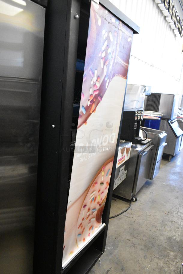 Metal Commercial Floor Style Reach In Bakery Pastry Donut Display Rack w/ Metal Baskets on Commercial Casters. - Image 3 of 7