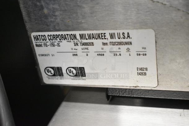 Hatco ITQ-1750-2C Stainless Steel Commercial Countertop Double Conveyor Toaster Oven. 208  Volts, 1 Phase. - Image 6 of 6