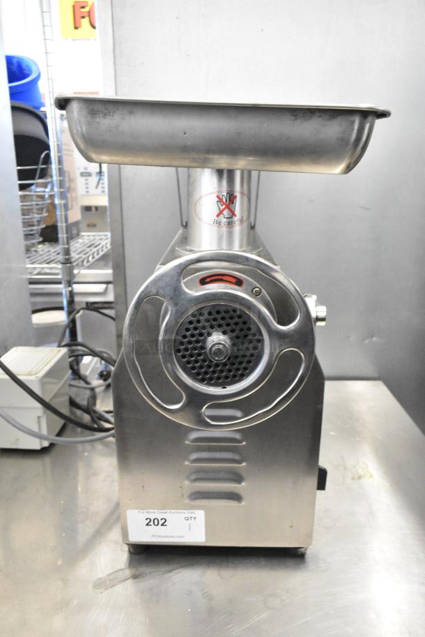 PrepLine MC-32 Stainless Steel Commercial Countertop Meat Grinder. 115 Volts, 1 Phase. Tested and Working! - Image 2 of 7