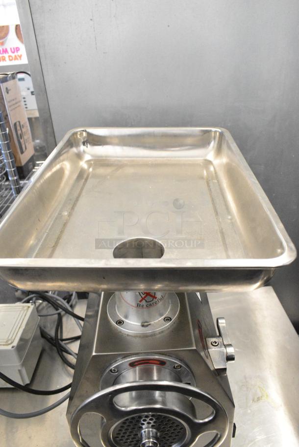 PrepLine MC-32 Stainless Steel Commercial Countertop Meat Grinder. 115 Volts, 1 Phase. Tested and Working! - Image 6 of 7