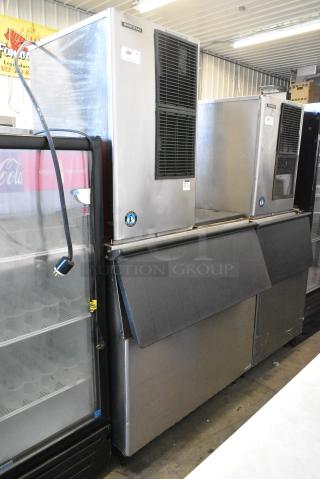 Hoshizaki KM-630MAH Stainless Steel Ice Head on Commercial Bin. 208-240 Volts, 1 Phase.