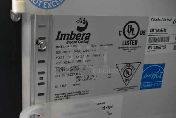 Imbera VR12 Metal Commercial Single Door Reach In Cooler Merchandiser w/ Poly Coated Racks. 115 Volts, 1 Phase. Tested and Working! - Image 4 of 4