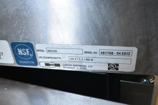 Carter Hoffmann MC212S Stainless Steel Commercial Countertop Dedicated Holding Bin. 120 Volts, 1 Phase. Tested and Working! - Image 4 of 4