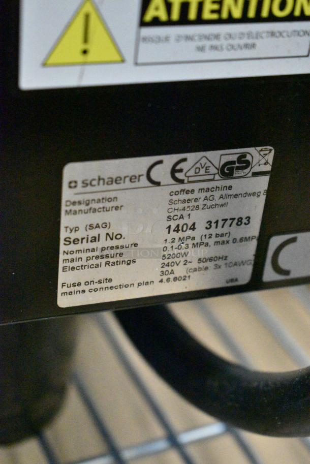 Schaerer SCA1 Metal Commercial Countertop Automatic Espresso Machine w/ 2 Espresso Bean Hoppers. 240 Volts, 1 Phase. - Image 10 of 10