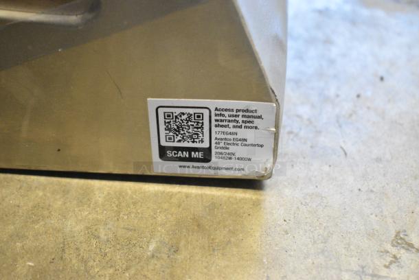 BRAND NEW SCRATCH AND DENT! Avantco 177EG48N Stainless Steel Commercial Countertop Electric Powered Flat Top Griddle. 208/240 Volts, 1 Phase. - Image 8 of 8