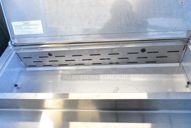 LIKE NEW! 2022 Hoshizaki PR46B Stainless Steel Commercial Pizza Prep Table. 115 Volts, 1 Phase. Tested and Working! - Image 4 of 9
