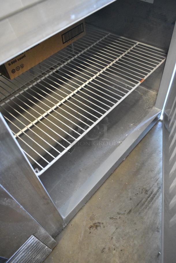 LIKE NEW! 2022 Hoshizaki PR46B Stainless Steel Commercial Pizza Prep Table. 115 Volts, 1 Phase. Tested and Working! - Image 6 of 9